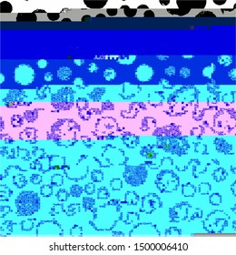 Glitch distress texture. Grunge glitched color pixel background. Cyber hacker attack theme creative design template. EPS10 vector