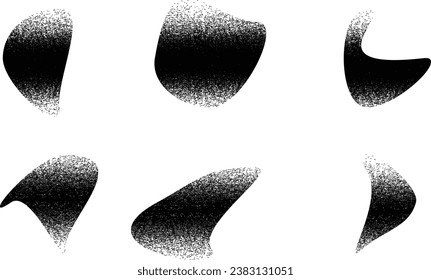 Formes abstraites grunge rayé. La forme de la goutte est organique. Texture d'impression à l'écran. Modèle de présentation, bannière . Forme fluide .Texture grunge . Formes vectorielles liquides à texture de détresse .