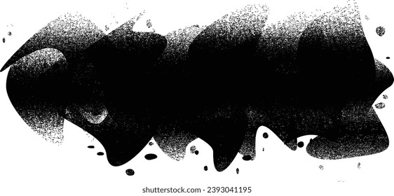Glitch de formas abstractas y groseras angustiadas. El blob forma orgánico. textura de impresión de pantalla. Plantilla para presentación, banner . Forma fluida. Grunge texturado. Formas vectoriales líquidas con textura de socorro.