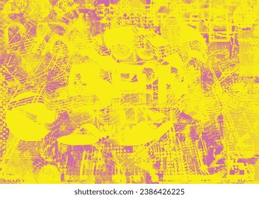 Glitch distressed grungy isolated layers . Design element for brochure, social media, posters, flyers. Overlay texture.Textured banner with Distress effect .Vector halftone dots . Screen print texture