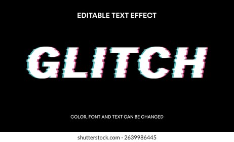 glitch editable text effect. glitch text effect