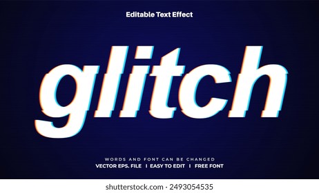 Glitch Editable Text Effect Style.