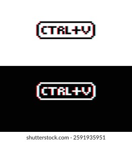 glitch effect ctrl C, ctrl V  8 bit button  Pixel art 8-bit for game