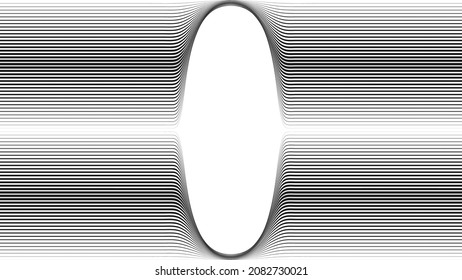 Glitch-Effekt. Verzerrte Linien .Abstrakte Fließlinien Hintergrund . Fluessiges Profil .Streifen lineares Muster. Musik-Schallwelle. Vektorgrafik