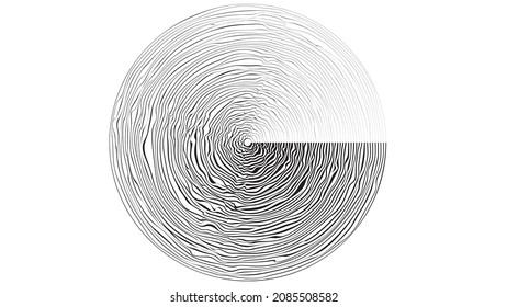 
Glitch effect . Distorted speed lines .Abstract flow lines background . Fluid wavy circle shape .Striped linear pattern . Music sound wave . Vector illustration
