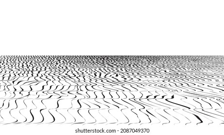 Glitch effect . Distorted speed lines .Abstract flow lines background . Fluid wavy shape .Striped linear pattern . Music sound wave . Vector illustration