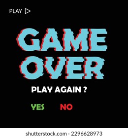 Glitch effect game over background