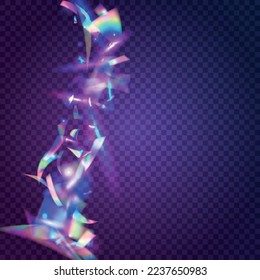 Glitch Effect. Iridescent Tinsel. Crystal Foil. Fantasy Art. Laser Design. Rainbow Glitter. Pink Blur Glare. Retro Abstract Backdrop. Violet Glitch Effect