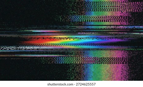 Fondo de error de fallo con ruido digital RGB. Pantalla distorsionada