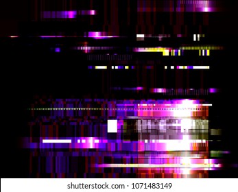 Glitch Error signal TV Failure computer Abstract blurred background with technology malfunction Modern design Colorful multicolor bright Vector illustration EPS10
