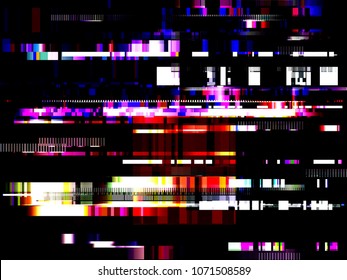 Glitch Error signal TV Failure computer Abstract blurred background with technology malfunction Modern design Colorful multicolor bright Vector illustration EPS10