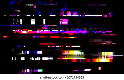 Glitch Error signal TV Failure computer Abstract blurred background with technology malfunction Modern design Colorful multicolor bright Vector illustration EPS10