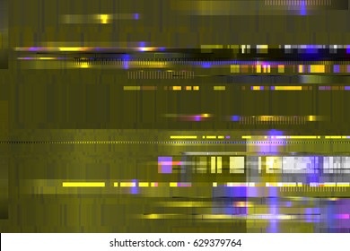 Glitch. Error signal TV, failure computer. Abstract blurred background with technology malfunction. Modern design with elements of chaos. Vector illustration of EPS10 