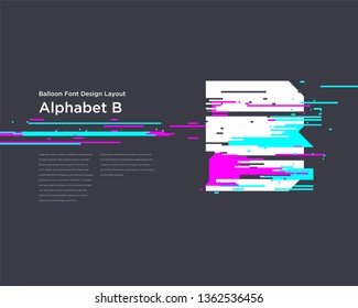 Glitch Font design template