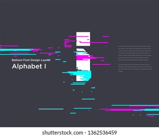 Glitch Font design template