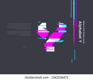Glitch Font design template