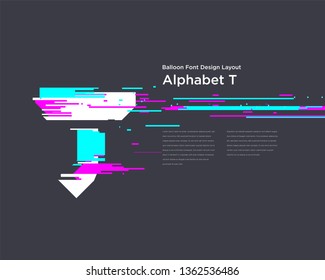 Glitch Font design template