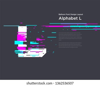 Glitch Font design template