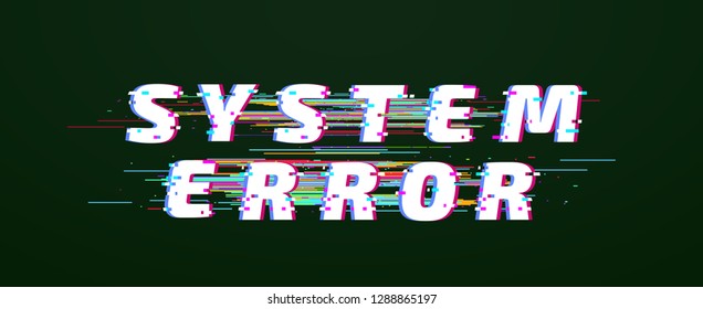 Fuente Glitch. Error del sistema: texto: vector de stock (libre de