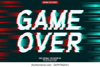 Efeito de texto editável Jogo contra falhas