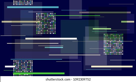 Glitch Glam Bright Neon Background Street Lights Night City Lines, Stripes. Internet Technology High Speed Connection Trendy Pattern. Geometric Night Life, TV, Space, Communication Vector Background
