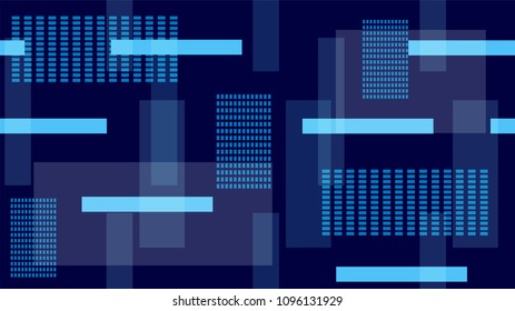 Glitch Glam Hi Tech Background Street Lights Night City Lines, Stripes. Internet Technology High Speed Connection Trendy Poster. Space, Communication, Night Life, TV Geometric Vector Background