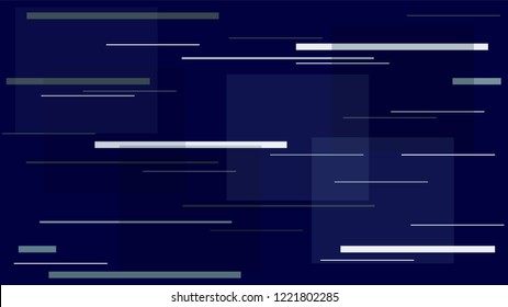 Glitch Glam Hi Tech Background Street Lights Night City Lines, Stripes. Internet Technology High Speed Connection Trendy Pattern. Geometric Space, Communication, Night Life, TV Vector Background