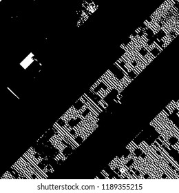 Glitch Grunge Overlay Black diagonal Texture. Distress pixelated digital error background. EPS10 vector.