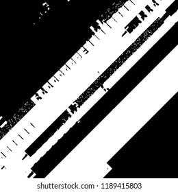 Glitch Grunge Overlay Black diagonal Texture. Distress pixelated digital error background. EPS10 vector.