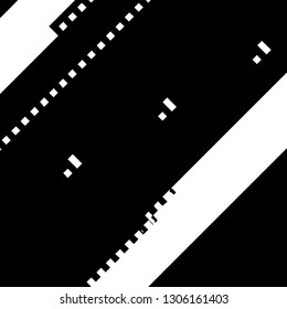 Glitch Grunge Overlay Black diagonal Texture. Distress pixelated digital error background. EPS10 vector.