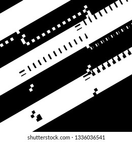 Glitch Grunge Overlay Black diagonal Texture. Distress pixelated digital error background. EPS10 vector