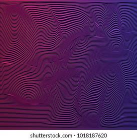 Glitch moire pattern. Vaporwave/ synthwave/ retrowave style.