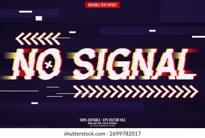 Glitch No Signal editable text effect
