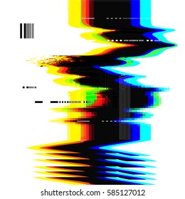 A glitch noise distortion texture background. Vector illustration