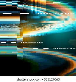 A glitch noise distortion texture background. Vector illustration