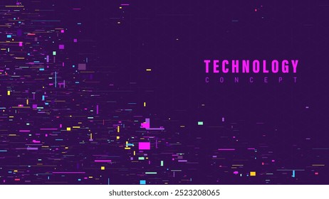 Textura de ruido de fallo. Fondo de Tecnología digital