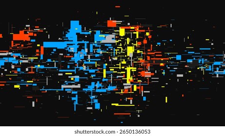 Glitch Noise Texture. Digital Technology Background