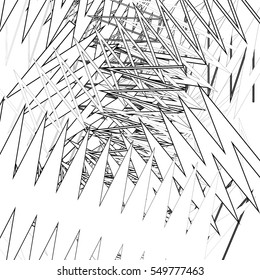 Glitch, noise texture. Irregular random zigzag lines chaotic texture, pattern