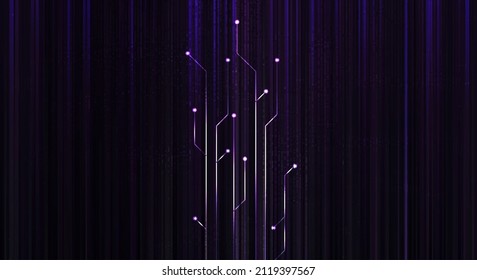 Glitch on dark background. Abstract vector digital backdrop
