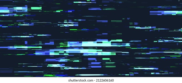 Glitch on dark background. Abstract vector digital backdrop