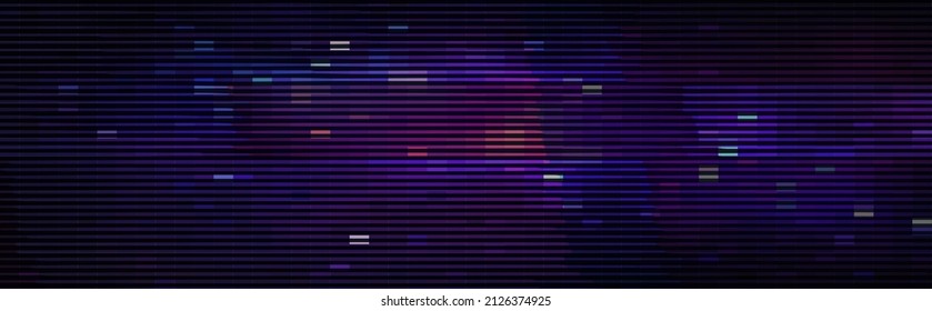 Glitch on dark background. Abstract vector digital backdrop