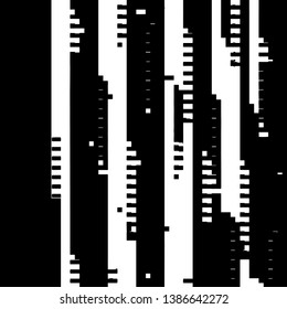 Glitch overlay distress texture. Cyber hacker attack theme creative design template. Grunge glitched black and white background. EPS10 vector