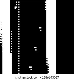 Glitch overlay distress texture. Cyber hacker attack theme creative design template. Grunge glitched black and white background. EPS10 vector