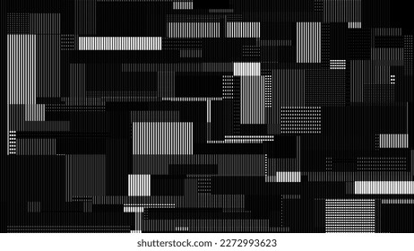 Glitch Overlay Texture. Glitched Lines Noise. No Signal. Retro Abstract Hud Glitch VHS Effect Design. Vector Illustration.