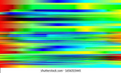 Glitch pattern, digital color background with speed lines, dynamic motion print, vector illustration