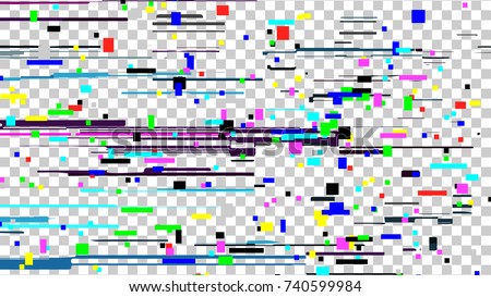 Glitch Pattern Noise Texture Vector. Static Error. Glitched Pattern Screen. Digital Static No Signal. Television Signal Decay Noise Test. Electronic Screen Isolated Transparent Background Illustration