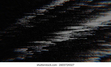 Glitch Pixel Cyberpunk Digital Noise Background with Colorful Distortion and Pixelated Effect. Abstract Tech Overlay Texture. Vector Illustration for Vaporwave Design Projects.