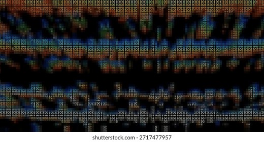 Glitch Pixel Digital Noise Background With RGB Distortion and Futuristic Tech Vibes. Perfect for Cyberpunk Designs, Gaming Themes, Abstract Art. Vector Illustration.