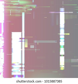 Glitch pixel noise abstract background. Digital signal fail and error. Vector illustration.