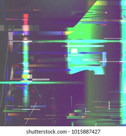 Glitch pixel noise abstract background. Digital signal fail and error. Vector illustration.